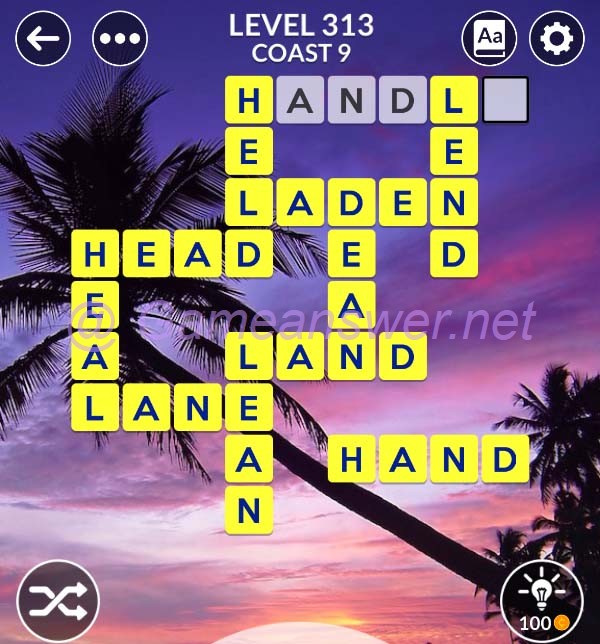 Wordscapes Level 313 Answers [ + Bonus Words ] GameAnswer