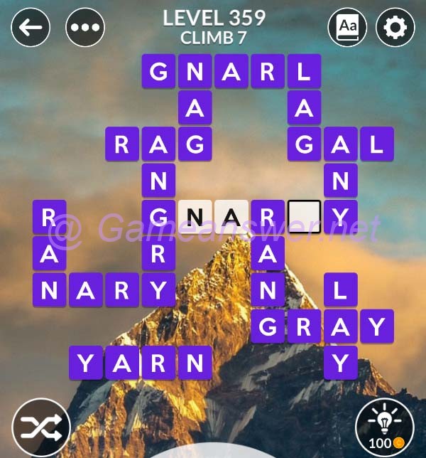 Wordscapes Level 359