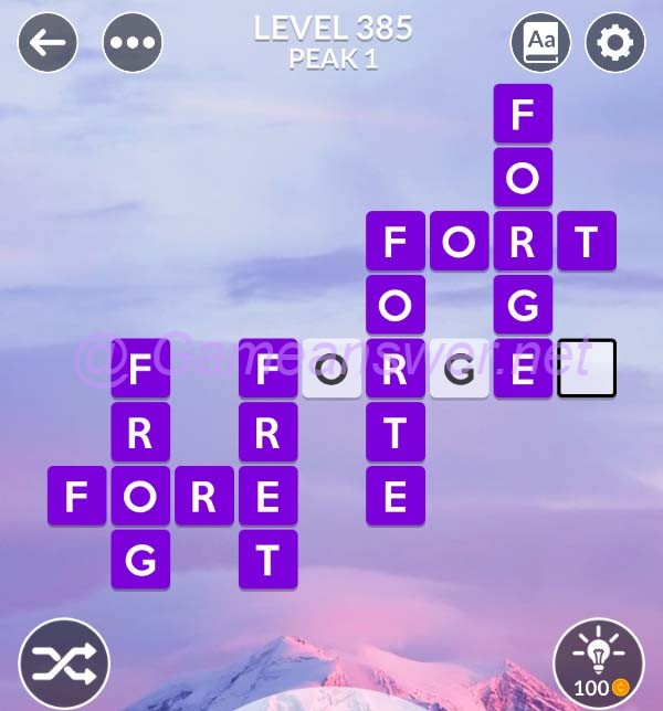 Wordscapes Level 385
