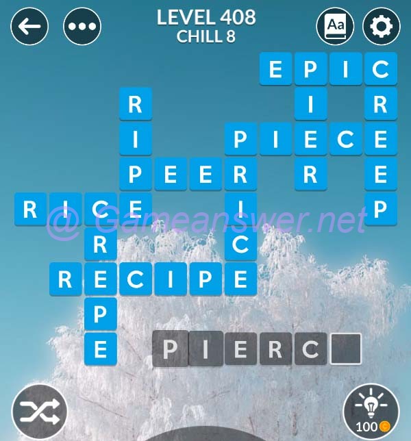 Wordscapes Level 408