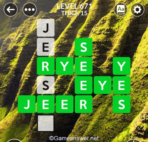 Wordscapes Level 671