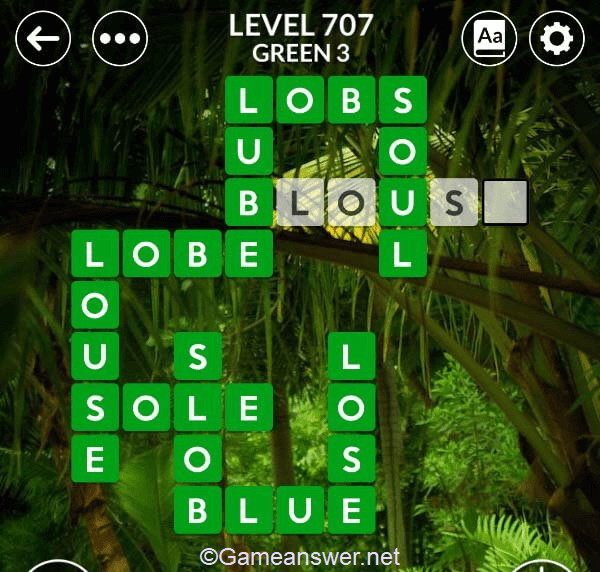 Wordscapes Level 707