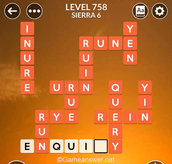 Wordscapes Level 758