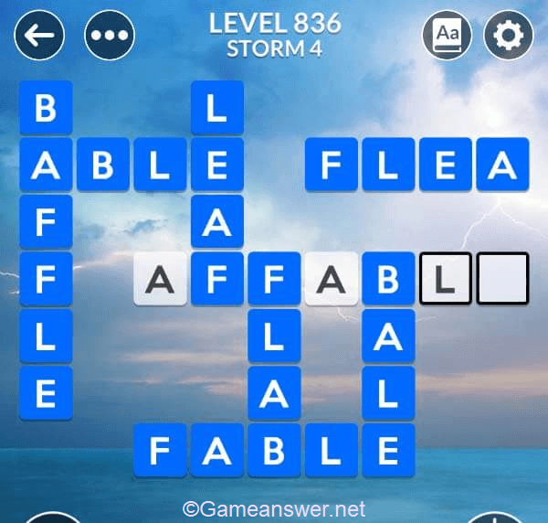 Wordscapes Level 836