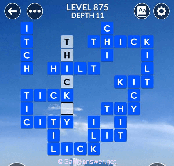 Wordscapes Level 875