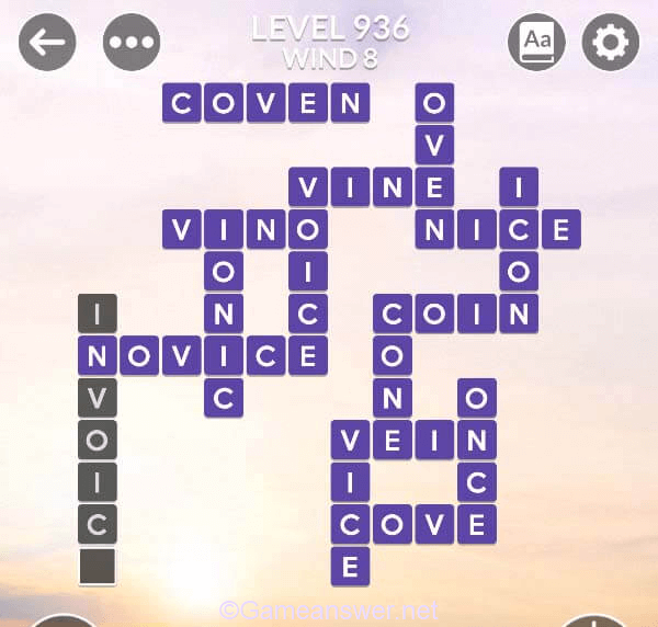 Wordscapes Level 936