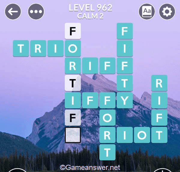 Wordscapes Level 962 Answers [ + Bonus Words ] - GameAnswer