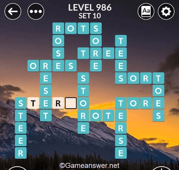 Wordscapes Level 986