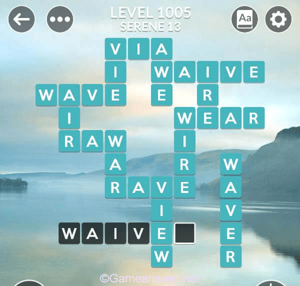 Wordscapes Level 1005