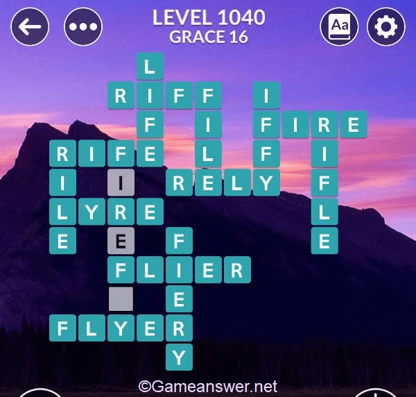 Wordscapes Level 1040