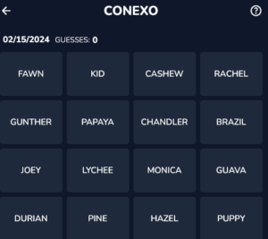 Conexo Hints And Answers For November 22, 2025