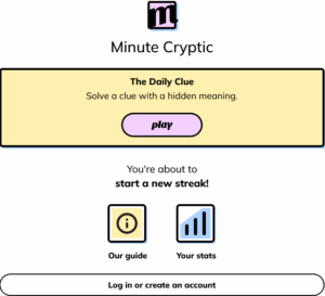 Minute Cryptic Answer Today December 21, 2025